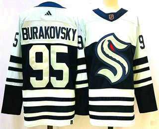 Mens Seattle Kraken #95 Andre Burakovsky Blue 2022 Reverse Retro Stitched Jersey->seattle kraken->NHL Jersey